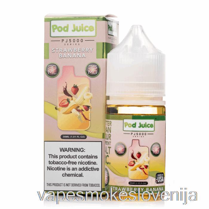 Vape Slovenija Jagoda Banana - Stročni Sok Pj5000 - 30ml 35mg